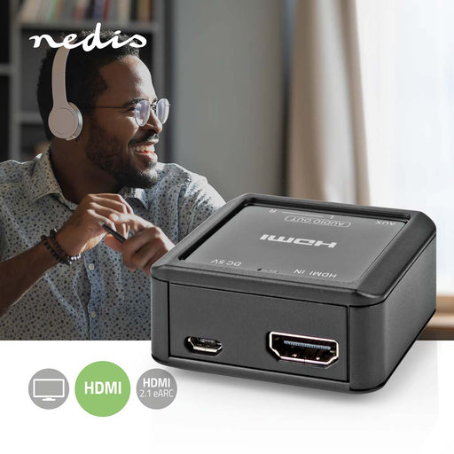 Nedis Digital Audio Converter - 1-way, Connection input: HDMI Input, Connection output: 2x (2x RCA Female) / 3.5 mm, Automatic - Anthracite