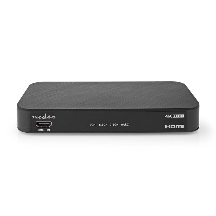 Nedis Digital Audio Converter - 2-way, Connection input: DC Power / 1x HDMI Input, Connection output: 1x 3.5 mm / 1x TosLink / 3x HDMI Output, Automatic / Push Button - Anthracite