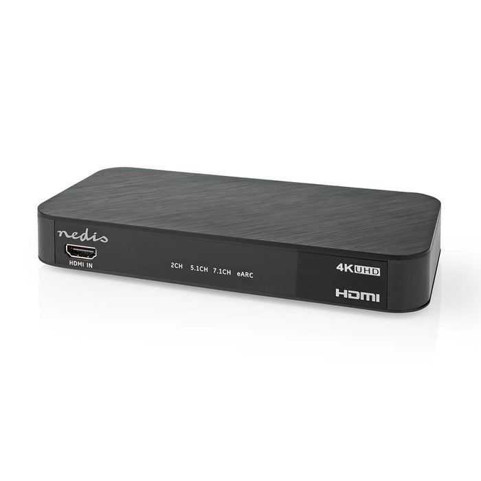 Nedis Digital Audio Converter - 2-way, Connection input: DC Power / 1x HDMI Input, Connection output: 1x 3.5 mm / 1x TosLink / 3x HDMI Output, Automatic / Push Button - Anthracite