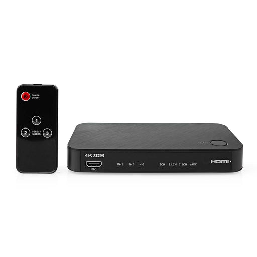 Nedis Digital Audio Converter - 2-way, Connection input: DC Power / 3x HDMI Input, Connection output: 1x 3.5 mm / 1x TosLink / 2x HDMI Output, Automatic / Push Button - Anthracite