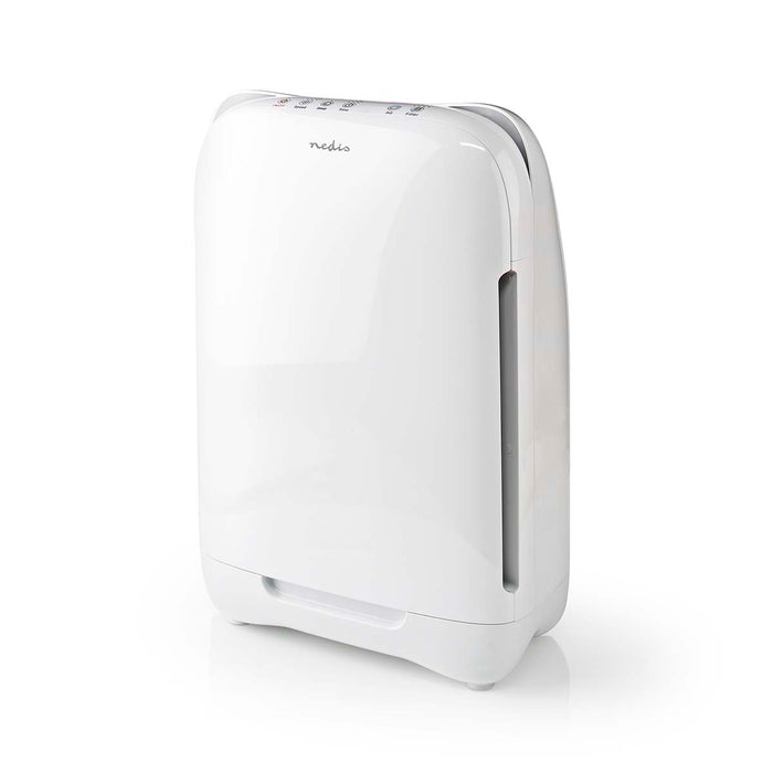 Nedis Air Purifier - Suitable for space up to: 25 m², Clean Air Delivery Rate (CADR): 200 m³/h, Air quality indicator, Air quality indicator - White