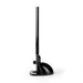 Nedis Indoor HDTV Antenna - Active, FM / UHF / VHF, Reception range: 0 - 15 km, ABS - Black