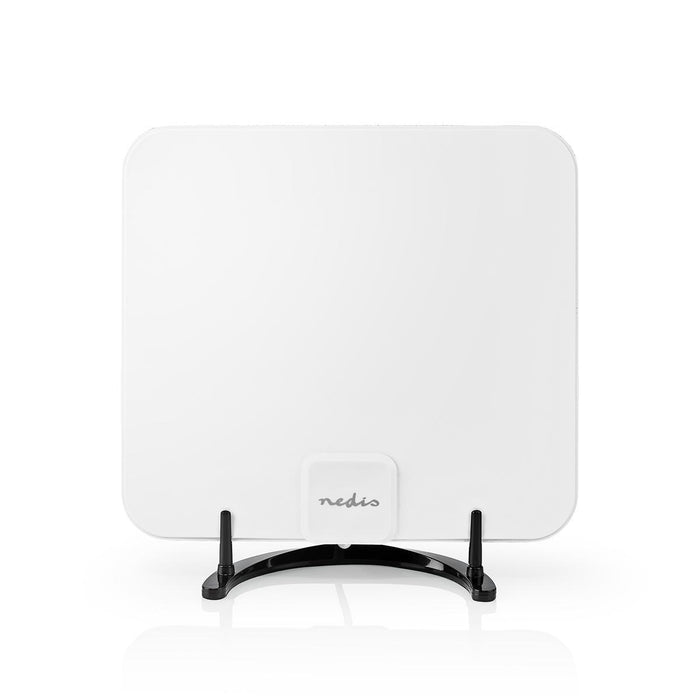 Nedis Indoor HDTV Antenna - Active, FM / UHF / VHF, Reception range: 0-25 km, ABS - White