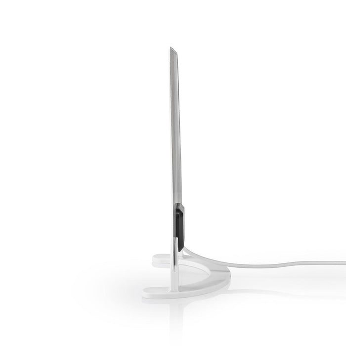 Nedis Indoor HDTV Antenna - Active, FM / UHF / VHF, Reception range: 0-25 km, ABS - White