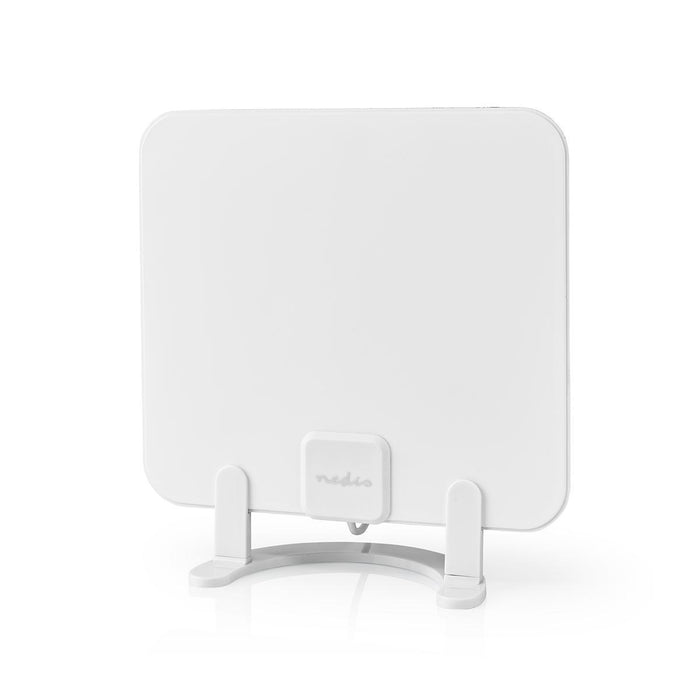 Nedis Indoor HDTV Antenna - Active, FM / UHF / VHF, Reception range: 0-25 km, ABS - White