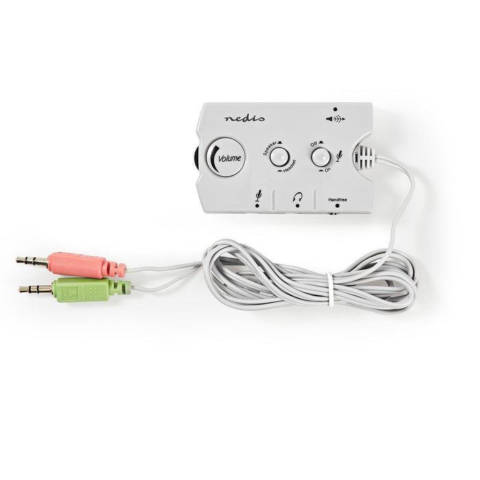 Nedis Audio Switch - Connection input: 2x 3.5 mm Male, Connection output: 3x 3.5 mm Female + 2.5 mm Female, Function control: Manual, Function control: Manual - Number of buttons: 3