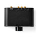 Nedis Analogue Audio Switch - 4 port(s), Connection input: 1x 3.5 mm Audio Input / 3x (2x RCA Female), Connection output: 1x (2x RCA Female), Metal - Anthracite