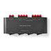 Nedis Speaker Control Switchbox - 4 port(s), Terminal Clamps, Speaker impedance: 4-16 Ohm, Aluminium - Black