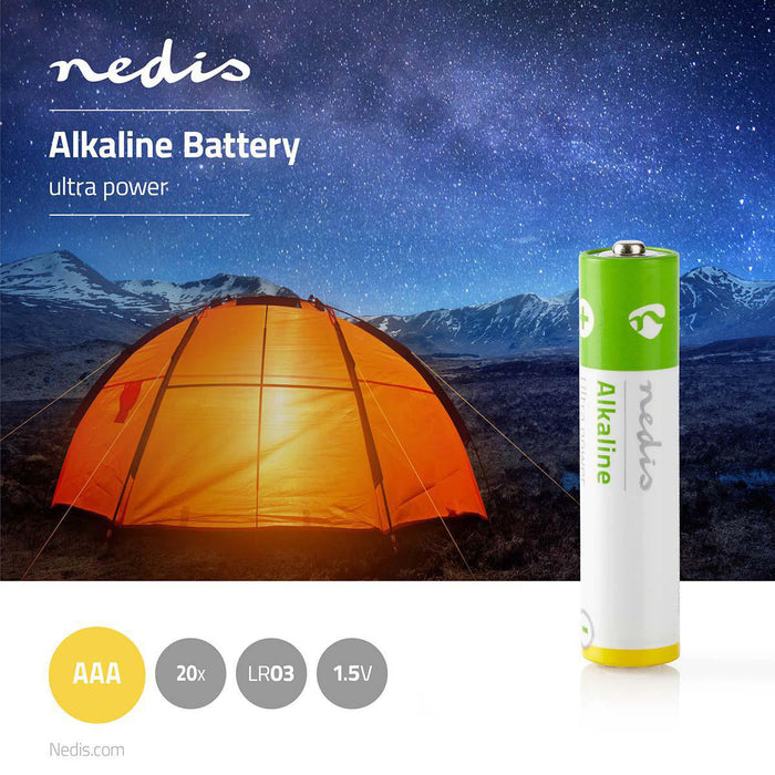 Nedis Alkaline Battery AAA - 1.5 V DC - 20-Pack, 