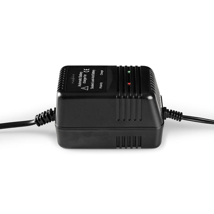 Nedis Lead-Acid Battery Charger - 2.3 / 6.9 / 13.8 V DC, 0.6 A, Trickle charging, Battery type: AGM / Gel / Lead Acid / SLA / VRLA - Black