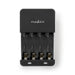 Nedis NiMH Battery Charger AA / AAA - 1.2 V DC, Trickle charging, Type C (CEE 7/16), Battery type: AA / AAA - Black / White