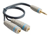 Bandridge Stereo Audio Cable 3.5 mm Male - 2x 3.5 mm Female 0.20 m Blue