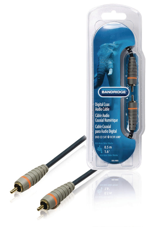 Bandridge Digital Audio Cable RCA Male - RCA Male 0.50 m Blue