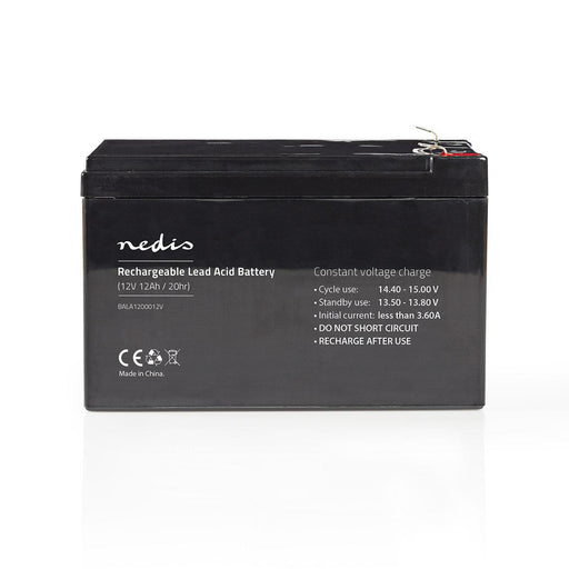 Nedis Battery - Lead-Acid, Rechargeable, 12 V, 12 V - 12000 mAh