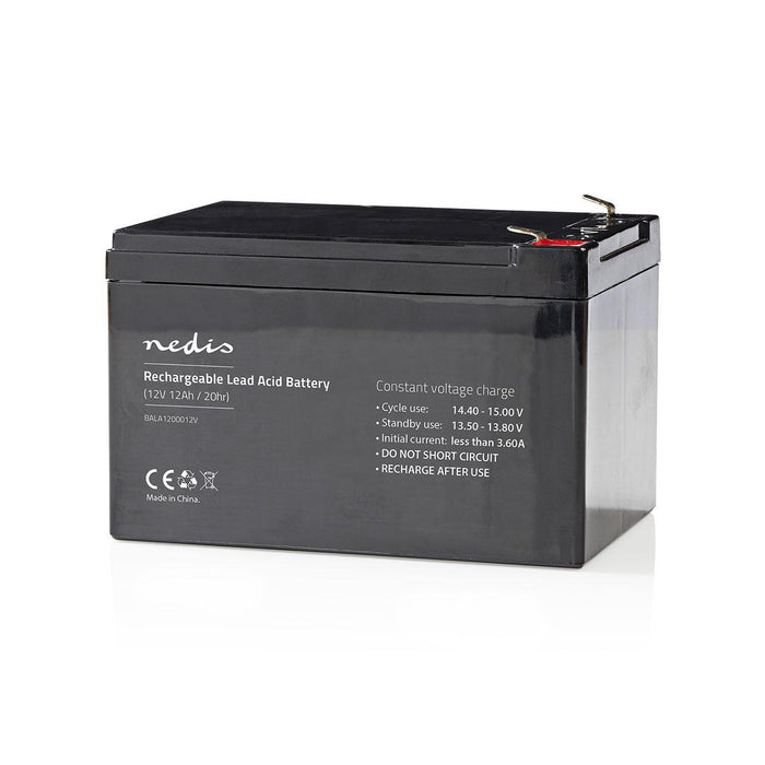 Nedis Battery - Lead-Acid, Rechargeable, 12 V, 12 V - 12000 mAh