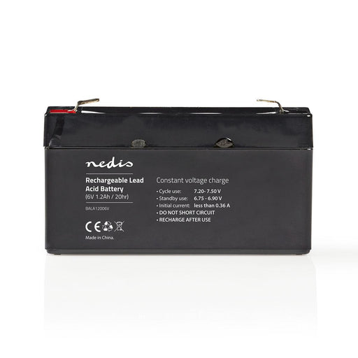 Nedis Battery - Lead-Acid, Rechargeable, 6 V, 6 V - 1200 mAh