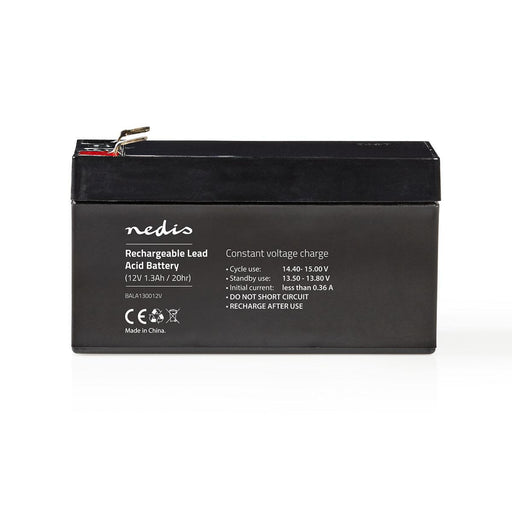 Nedis Battery - Lead-Acid, Rechargeable, 12 V, 12 V - 1300 mAh