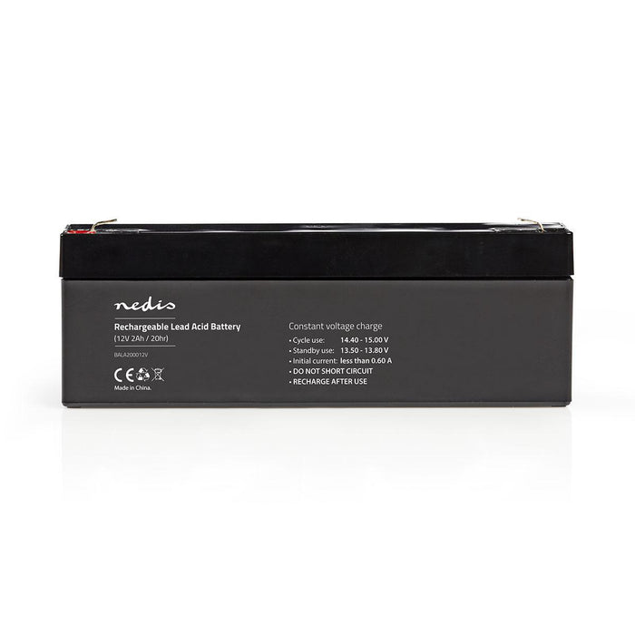 Nedis Battery - Lead-Acid, Rechargeable, 12 V, 12 V - 2000 mAh