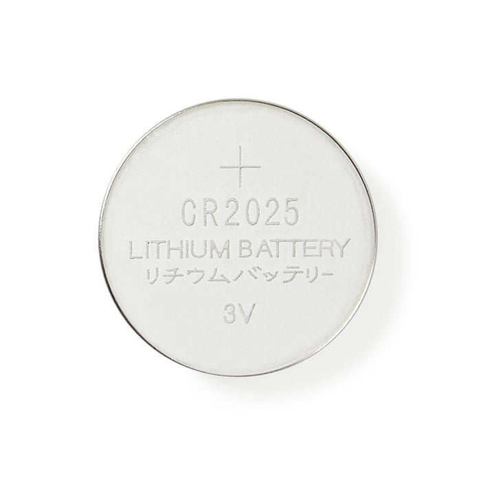 Nedis Lithium Button Cell Battery CR2025 - 3 V DC - 5-Blister - Silver, 