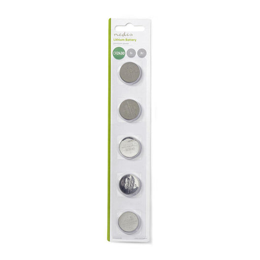 Nedis Lithium Button Cell Battery CR2430 - 3 V DC - 5-Blister - Silver, 