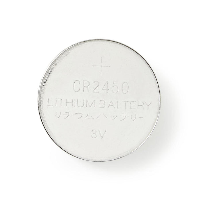 Nedis Lithium Button Cell Battery CR2450 - 3 V DC - 5-Blister - Silver, 