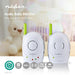 Nedis Audio Baby Monitor - FHSS (Frequency-Hopping Spread Spectrum), With talk back function, Range: 300 m, Battery Powered / Mains Powered - Green / White