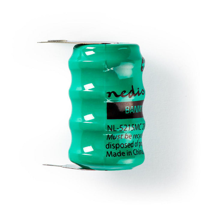 Nedis Rechargeable NiMH Battery - 4.8 V, 80 mAh, Solder Pin, Solder Pin - 1-Polybag