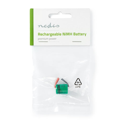 Nedis Rechargeable NiMH Battery - 1.2 V, 300 mAh, Solder Tabs, Solder Tabs - 1-Polybag