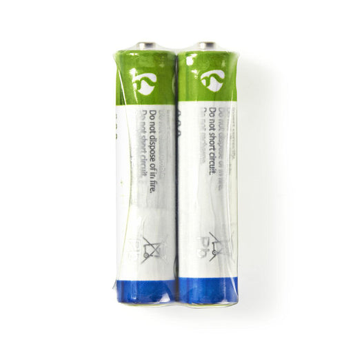 Nedis Zinc-Carbon Battery AAA - 1.5 V DC, Zinkkol, 2-shrink pack, Various Devices - Blue / Green / White