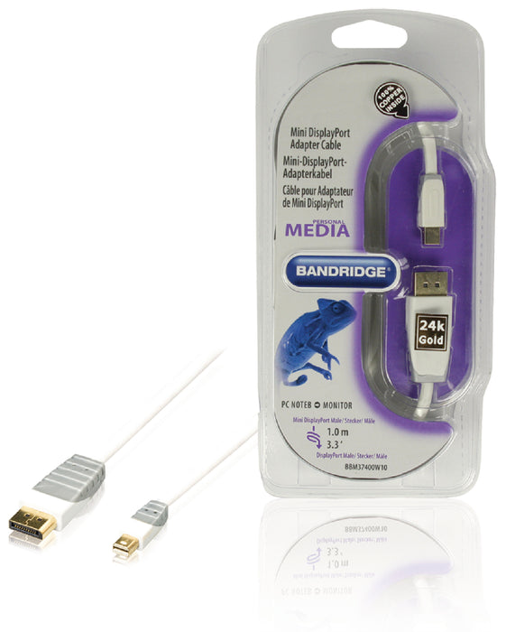 Bandridge Mini DisplayPort Cable Mini DisplayPort Male - DisplayPort Male 1.00 m White