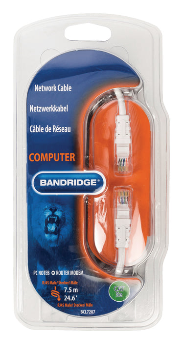 Bandridge CAT5e UTP Network Cable RJ45 (8P8C) Male - RJ45 (8P8C) Male 7.50 m White