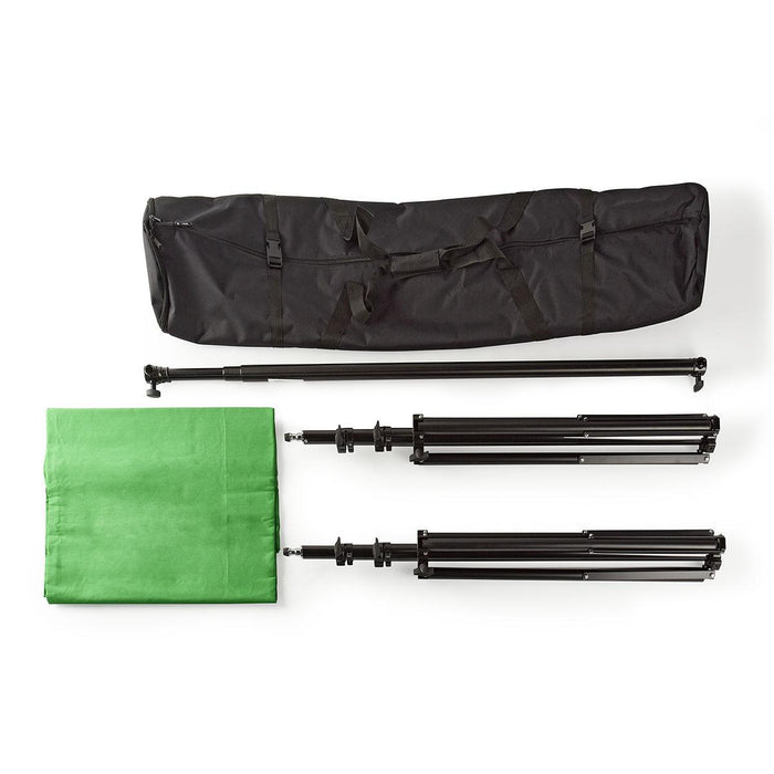 Nedis Photo Studio Backdrop Set - 1,90 x 2,95 m, Travel bag included, Tripods included, Black - 1 pcs