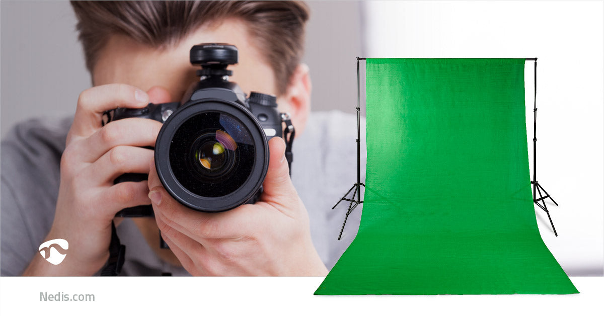 Nedis Photo Studio Backdrop - 2,95 x 2,95 m - Green, 