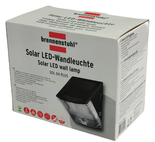 Brennenstuhl Solar Wall Light 2 LED Black