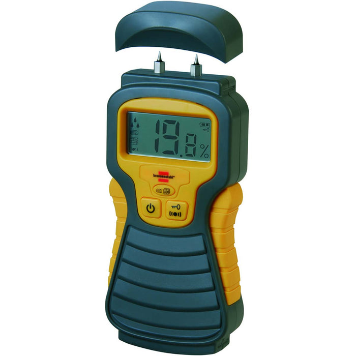 Brennenstuhl Moisture Meter for Wood / Walls / Building material with LCD Display Anthracite / Yellow