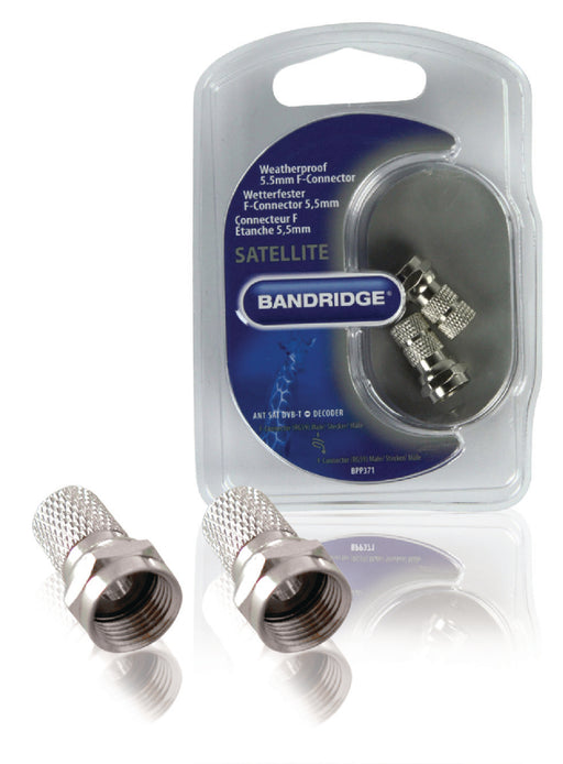 Bandridge F-Connector Weatherproof 5.5 mm Male Silver