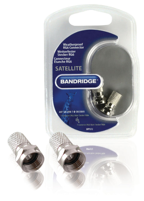 Bandridge F-Connector Weatherproof 5.5 mm Male Silver