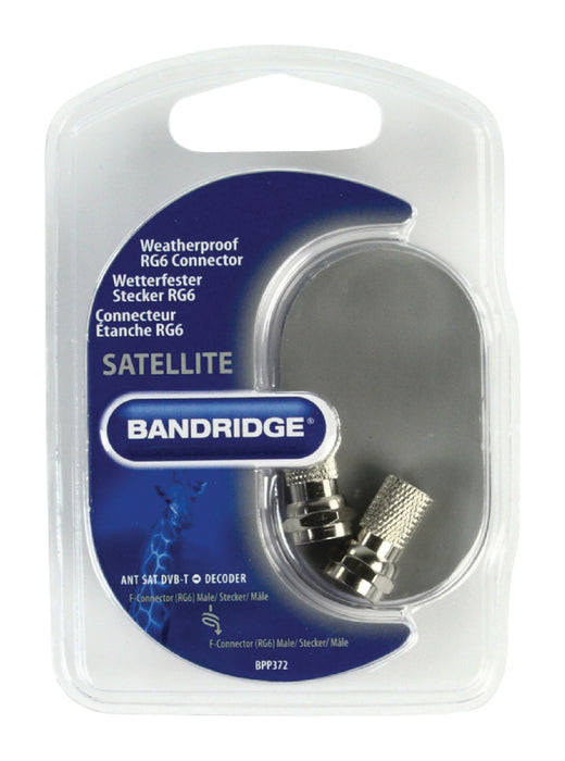 Bandridge F-Connector Weatherproof 5.5 mm Male Silver