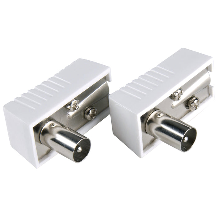 Bandridge Coax Connector Male - Male White