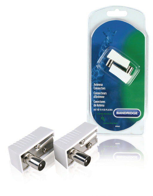 Bandridge Coax Connector Male - Male White