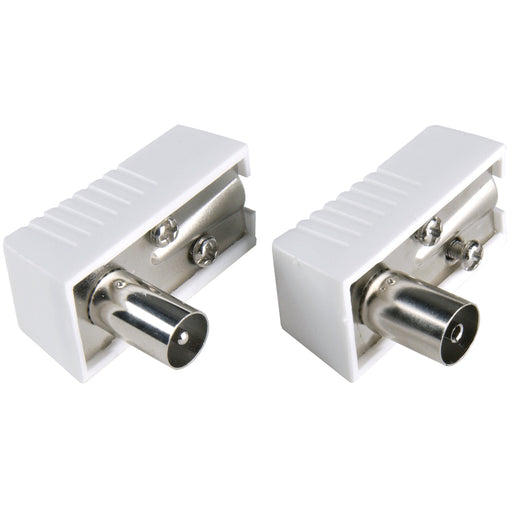 Bandridge Coax Connector Male - Female White