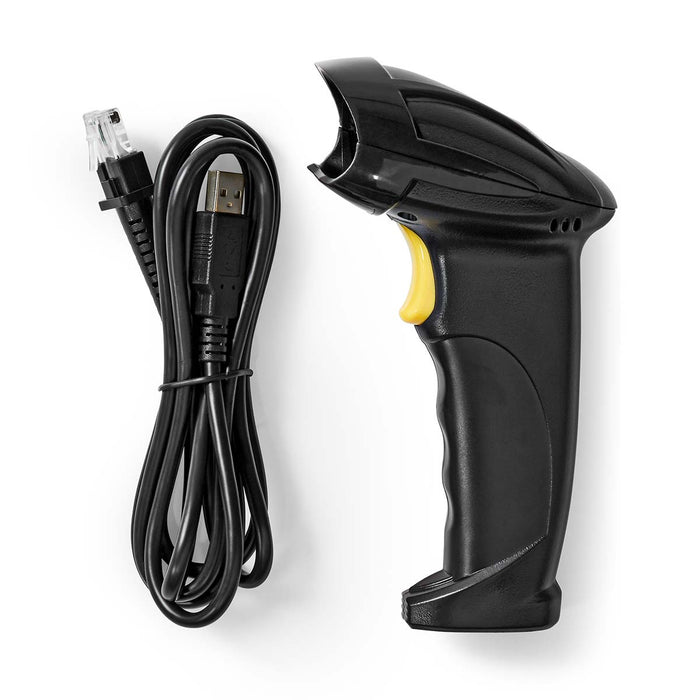 Nedis Barcode Scanner - Laser, Wired, 1D Linear, USB Powered - USB 2.0