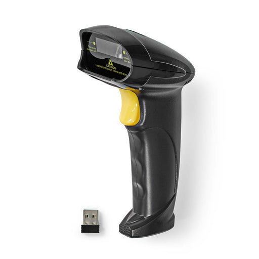 Nedis Barcode Scanner - Laser, Wireless, 1D Linear, Battery Powered / USB Powered - USB Dongle