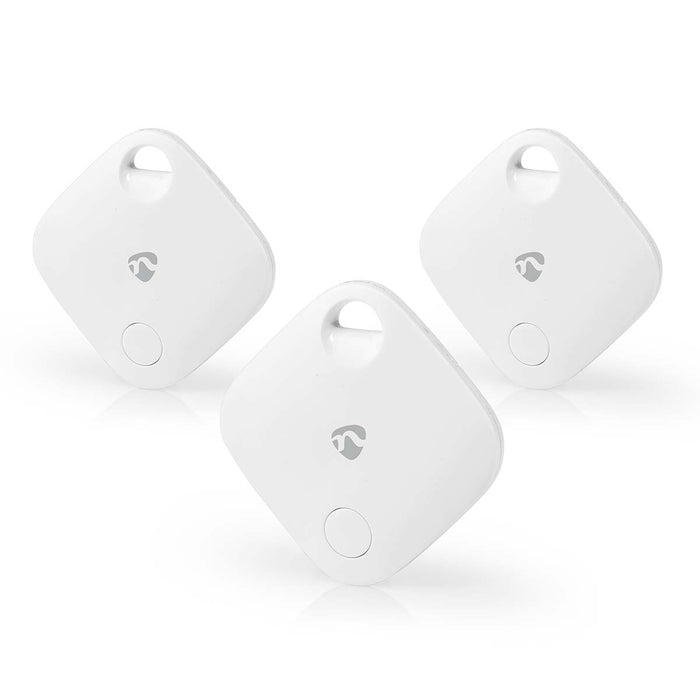 Nedis Key Finder - Compatible with: Apple Find My App, Battery Powered, 3x CR2032, White - 3 pcs