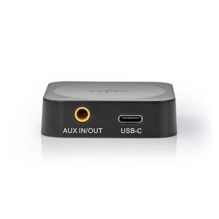 Nedis Bluetooth® Transmitter Receiver - Connection input: 1x AUX, Connection output: 1x AUX, SBC, Battery play time: 6 hrs - Black