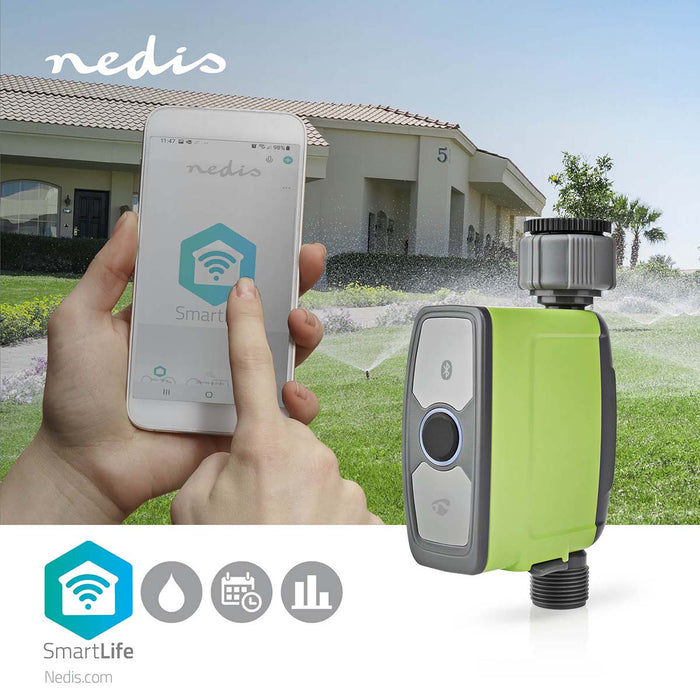 Nedis SmartLife Water Control - Bluetooth®, Battery Powered, IP54, Maximum water pressure: 8 Bar - Android / IOS