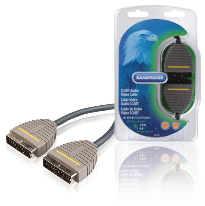 Bandridge SCART Cable SCART Male - SCART Male 2.00 m Blue