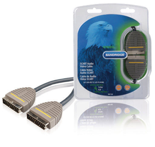 Bandridge SCART Cable SCART Male - SCART Male 3.00 m Blue