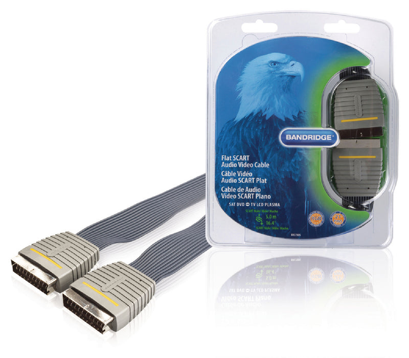 Bandridge SCART Cable SCART Male - SCART Male 5.00 m Blue