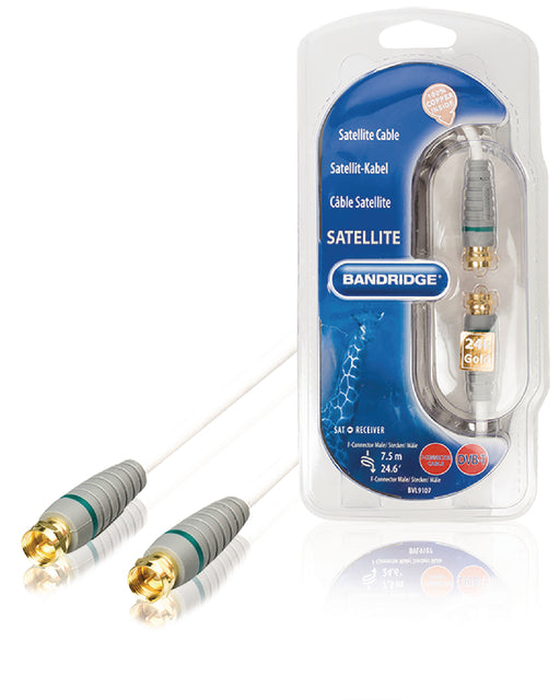 Bandridge Antenna Cable F-Male - F-Male 7.00 m White